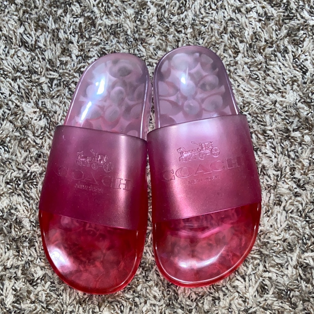 Coach Pink Translucent Slides - image 1